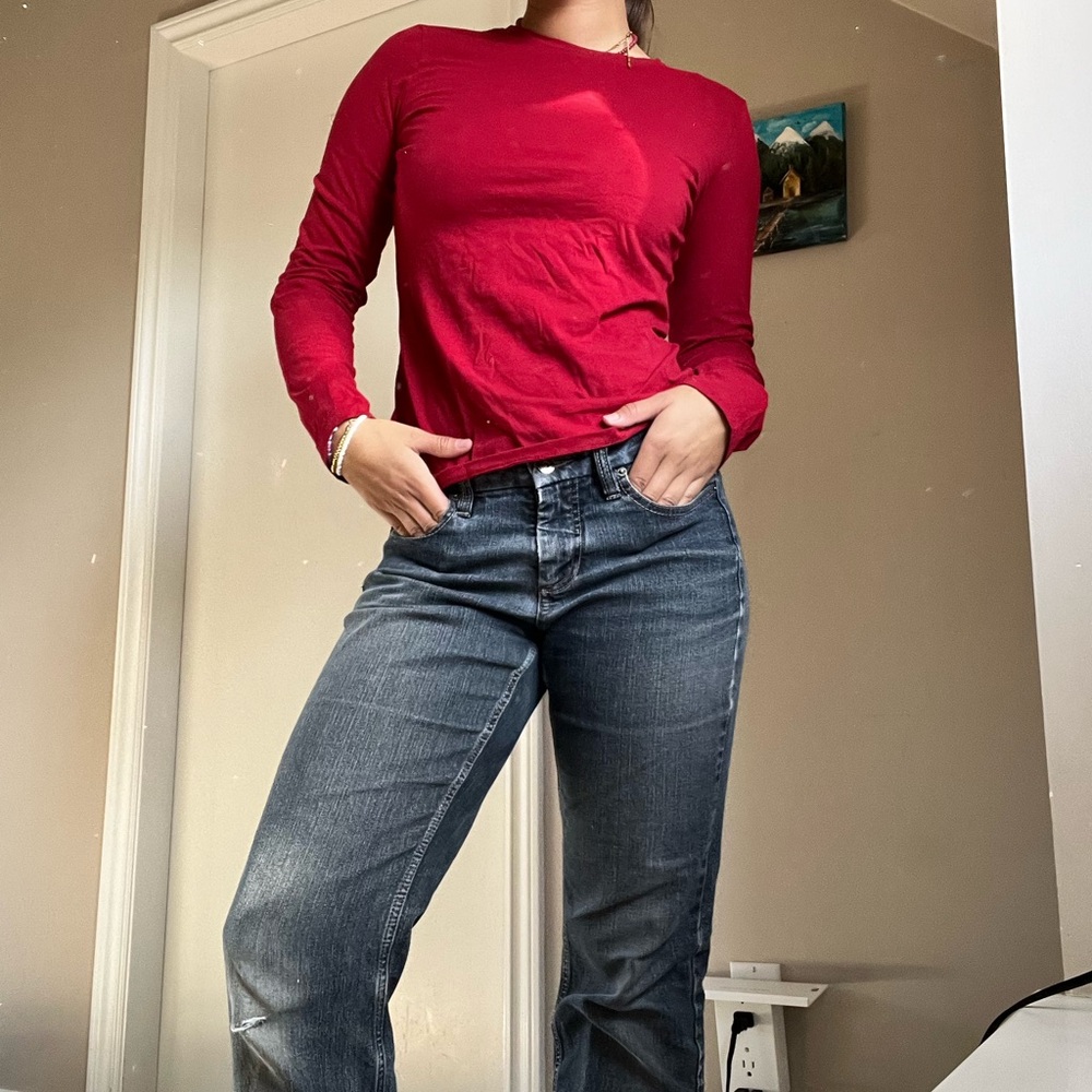 Smart Set Red Long Sleeve Tee